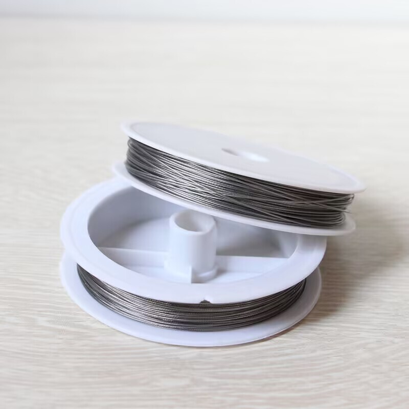 0.5Mm0.6Mm Steel Wire DIY Door Curtain Hanging String Bead Stringing Steel Wire Rope Braided DIY Rope Hand Rope Gold Thread Bracelet