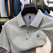 夏季新品男士短袖翻领POLO衫简约休闲刺绣外贸跨境上衣薄款T恤衫