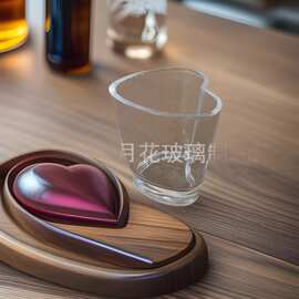 直供shot glass烧酒杯玻璃烈酒杯爱心杯 心型杯韩国一口杯45ML