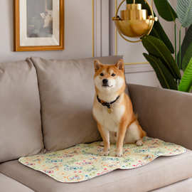 宠物图案印花尿垫可洗耐用小狗训练垫 猫兔子不漏水防滑吸水垫子