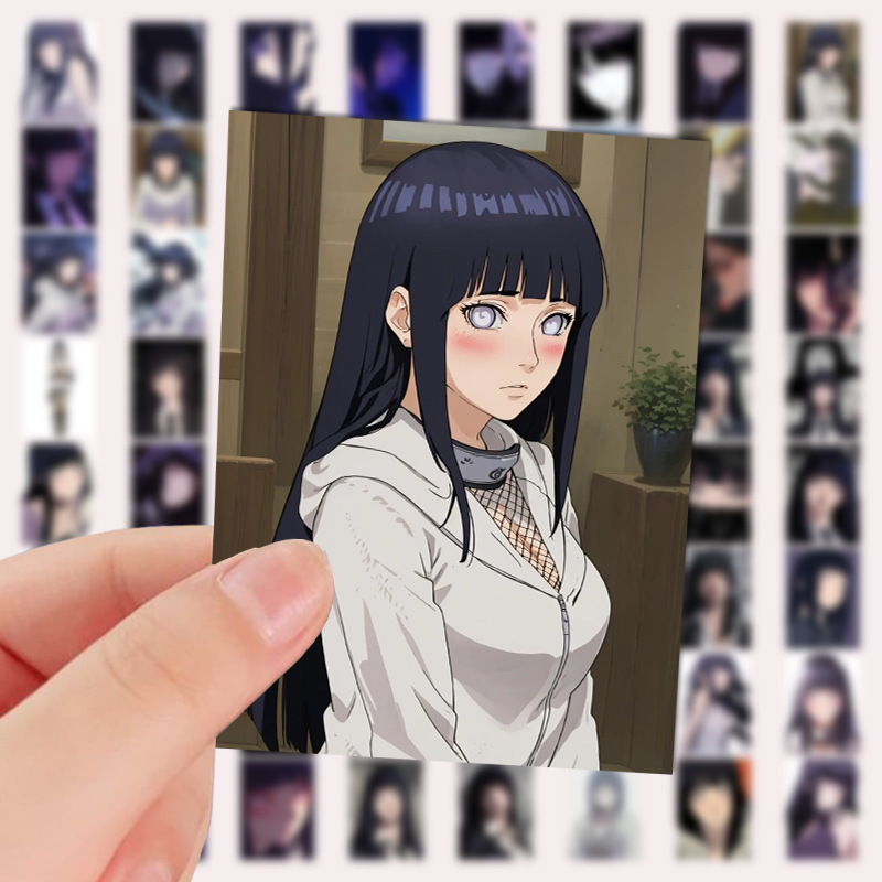 64 인기 나루토 미스 휴우가 히나타 달콤한 멋진 소녀 크리에이티브 장식 노트북 스티커