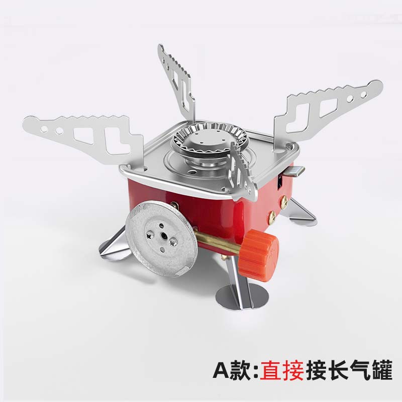 Estufa cuadrada pequeña para acampar al aire libre, cocinar, hervir agua, estufa de cassette plegable, estufa cuadrada pequeña, esencial para acampar.