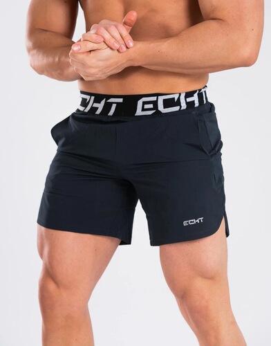 Muscular men's summer workout featured waistband fitness and bodybuilding pants training running sports casual shorts