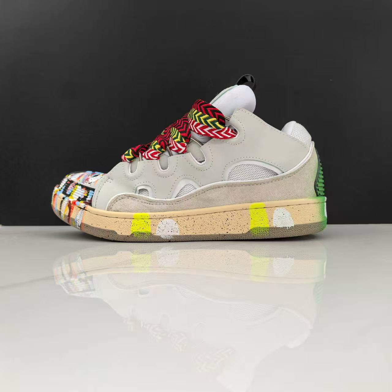 Nuevas zapatillas deportivas casuales unisex de la marca L para comercio exterior, con parches de cuero, cordones, estilo retro, graffiti y diseño de papá. image 28