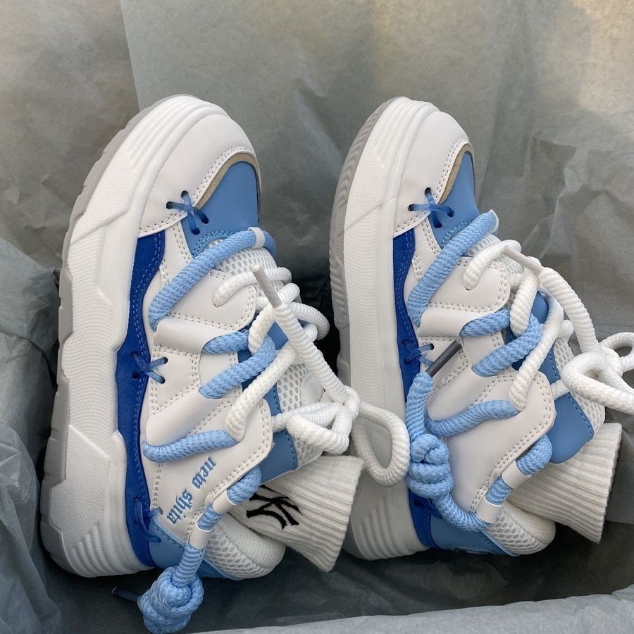 MGG fondo grueso aumento de la tendencia de zapatos de papá para mujeres 2024 primavera estilo universitario versátil zapatos deportivos casuales pan de skate