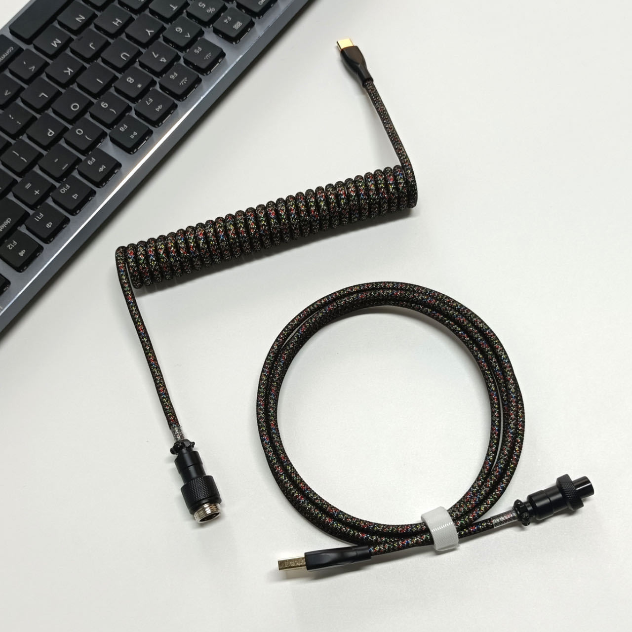 Cable para teclado mecánico de eje magnético 8K, con conectores de aviación, resorte, USB, personalizado colorido, para juegos