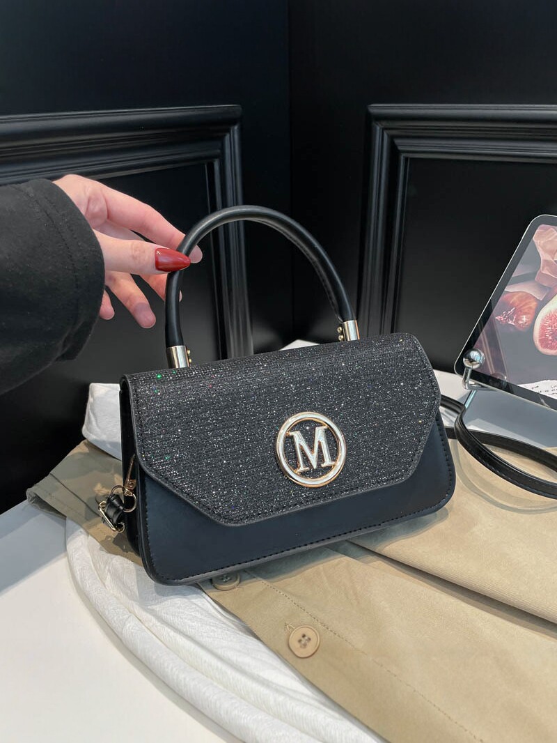 2026 nuevo bolso de lujo ligero bolso de mano de mujer coreana con diamantes M letras de bolso de hombro universal bolso de viaje