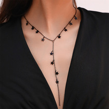 NZ2929跨境欧美颈链长款胸链毛衣链时尚气质女项链服饰搭配饰品