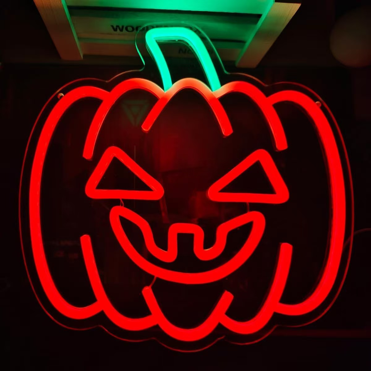 Luz de neón transfronteriza amazónica personalizada calabaza fantasma de Halloween luces decorativas happy Halloween atmósfera