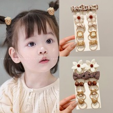 奶咖色小拇指儿童发圈高弹力不伤发橡皮筋发绳扎头发可爱宝宝发饰