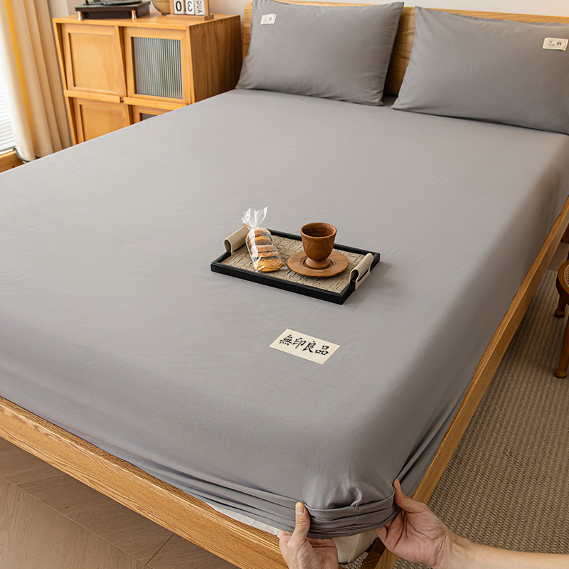 2025 nueva sábana de algodón cómoda y cepillada otoño e invierno funda protectora de colchón de algodón de una sola pieza funda de cama de sábana