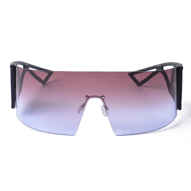 2021 New Fashionable Large Frameless One Piece Men's and Women's Sunglasses Windshields_voghion.com