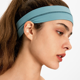 Summer New Sports Headband Pure Color Yoga Headscarf Moisture-Wicking Elastic Fitness Headband Pj-002