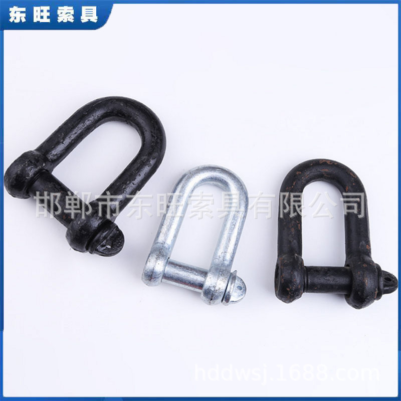 供应日式国标丝扣卸扣重型D型镀锌吨位卸扣吊装索具批发重型镀锌