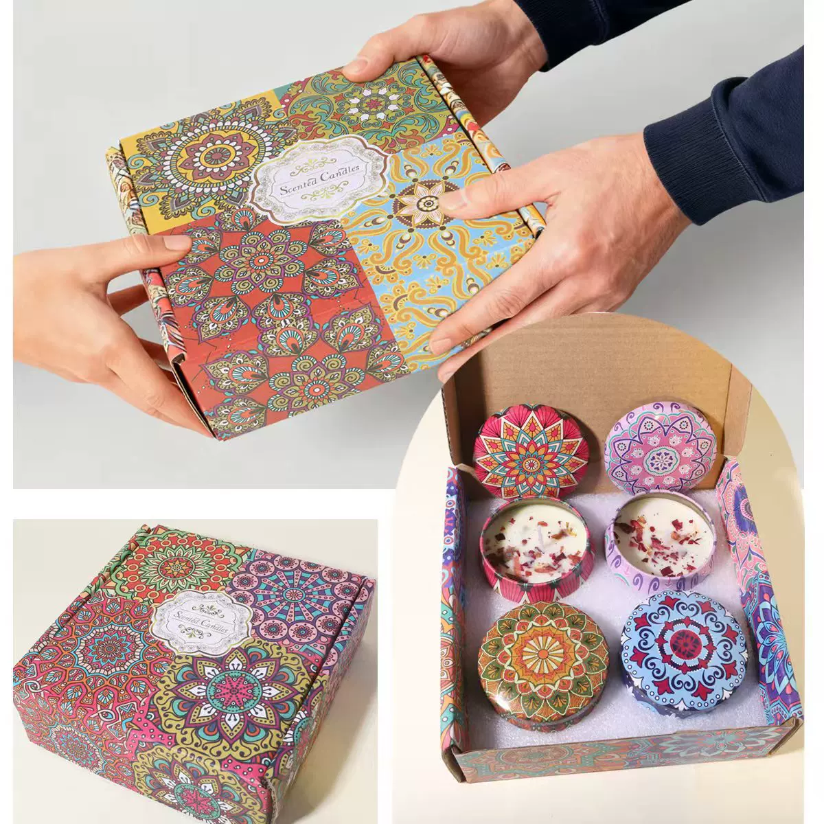 香薰蜡烛礼盒套装植物大豆蜡礼盒套装浪漫圣诞蜡烛生日礼物伴手礼