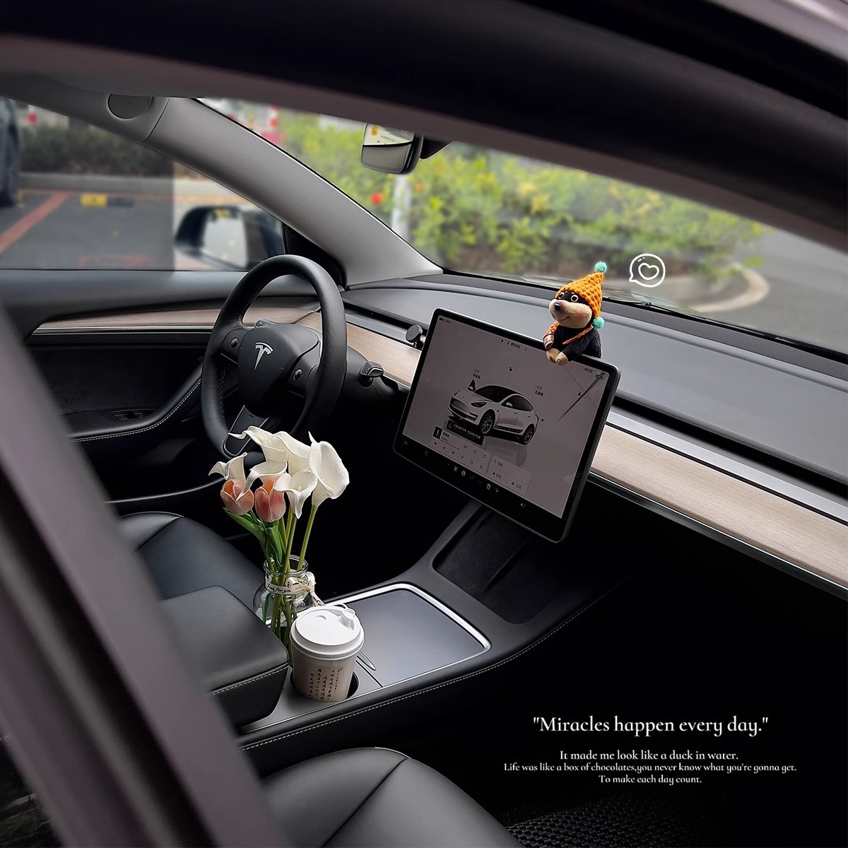 Accesorios para automóviles, adornos de abejas y cachorros, niñas 2025, nuevas celebridades de Internet, decoración de la pantalla de la consola central del automóvil