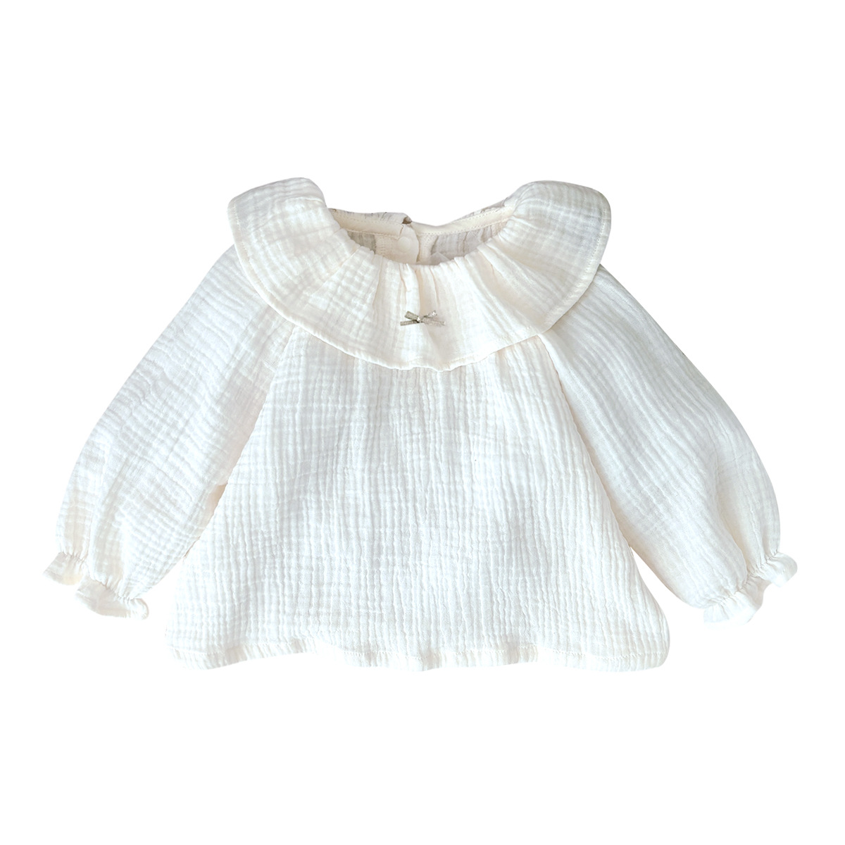 2025 nueva ropa para niños primavera niña bebé suéter para niños dulce estilo occidental con volantes cómodo interior superior