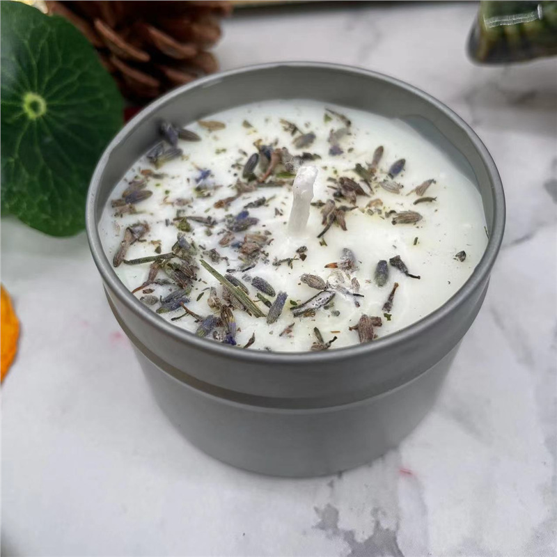 Vela de cera de soja para aromaterapia, salvia, cedro, madera sagrada, rosa, lavanda, purificación interior, lata de aluminio, tabletas de cera para aromaterapia