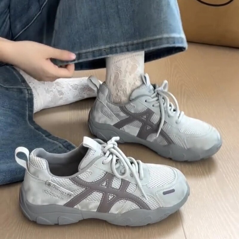 Retro Purple Gat Training Shoes for Women, 2026 Summer New Casual Sports Shoes, Versatile Thick-Soled Height-Increasing Hiking Shoes