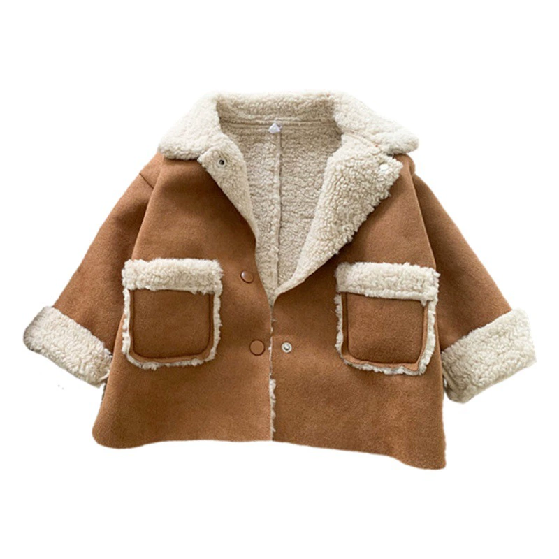 Детская Мода Fur One 2021, новая зимняя мягкая куртка в Корейском стиле, модный топ из шерсти ягненка для младших классов средней школы