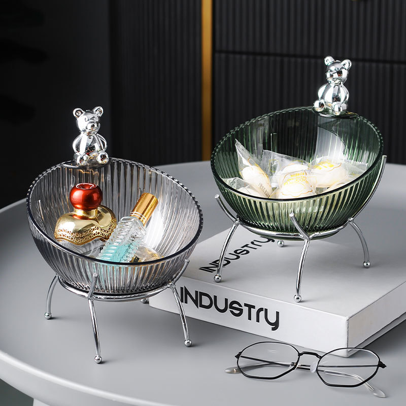 批发 轻奢小熊托盘创意摆件入户玄关钥匙收纳装饰品客厅家居乔迁