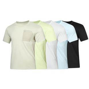 Niaojia Replacement Ice Silk Short-Sleeved T-Shirt Men's Loose Sports Large Size Tops Men's Cool Breathable Quick-Drying Clothes Seamless