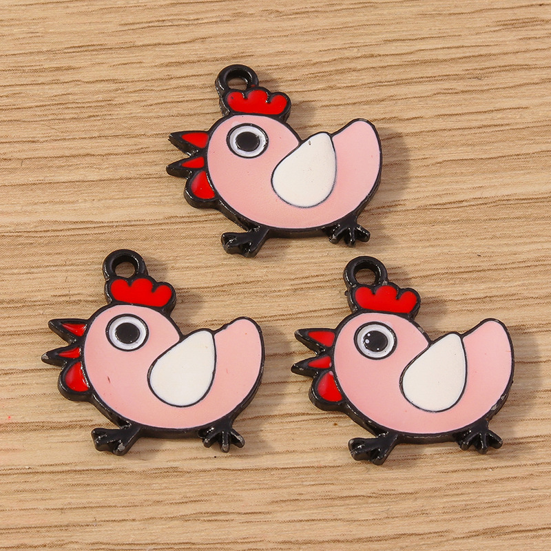 10 PCS/Package Alloy Chick Pendant display picture 3