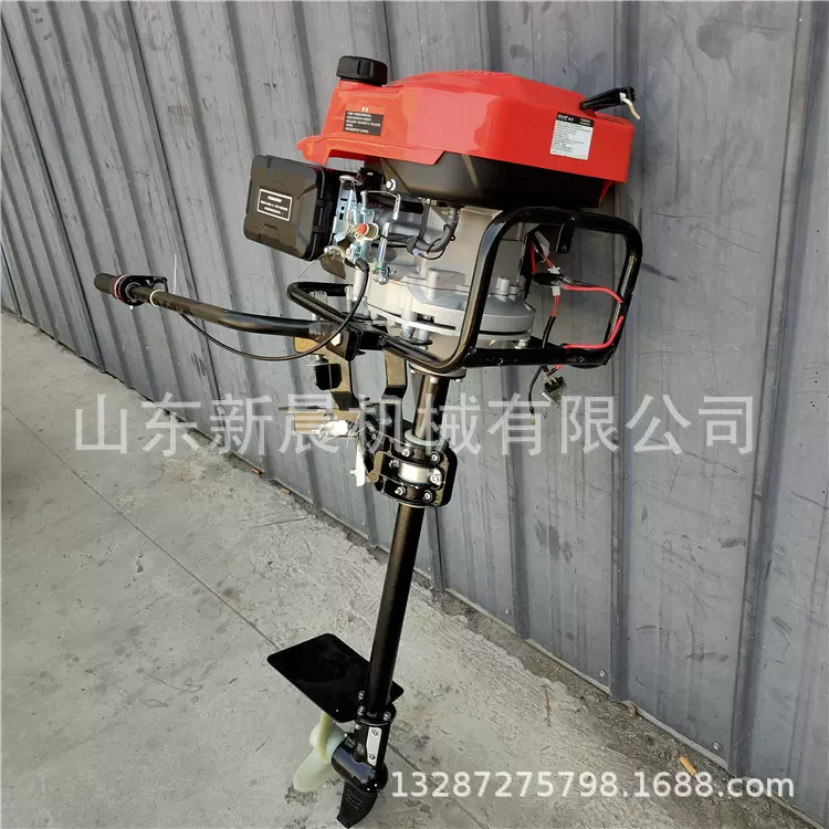 带倒档船用马达外挂机 四冲程10马力汽油挂桨机立式船外机