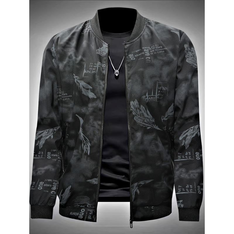 Foreign Trade Cross-Border Men's Jackets Coats Sports Jacket Men's Casual Baseball Collar Zipper Style