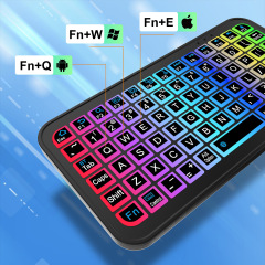 クロスボーダーホットセールカラーバックライトワイヤレス Bluetooth キーボードタブレット電話ノートブック互換ポータブルミニキーボード