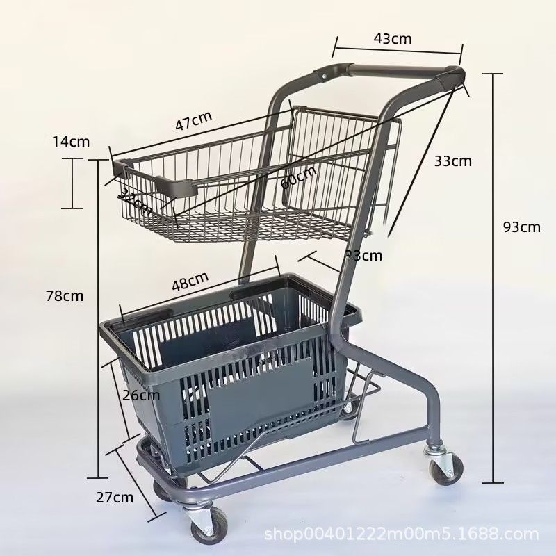 Carrito de compras de supermercado nuevo multifuncional carrito de compras carrito de compras doméstico propiedad carrito de compras almacén de carritos de manejo de camiones