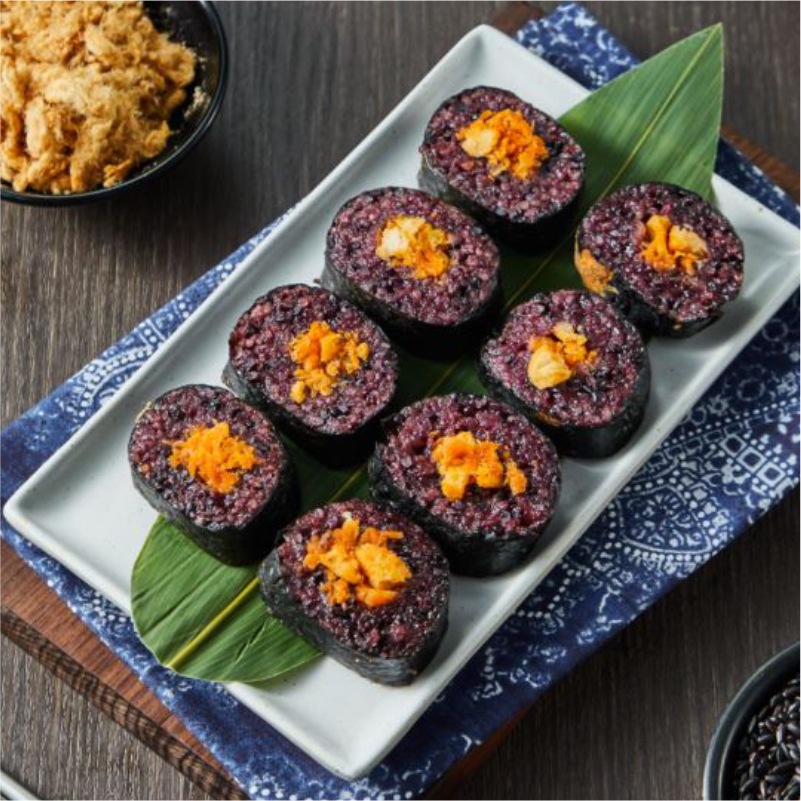 Miss Seaweed Black Rice Meat Floss Rice Ball Sushi glutinous Rice Ball Convenient Instant Breakfast Semi-finished Microwave Ready-to-eat 150g
