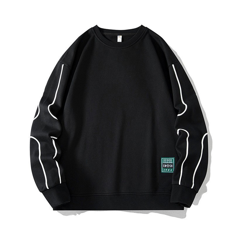 Plus Size Autumn and Winter Cashmere Sweatshirt Long-Sleeved Printed Trendy Brand Pullover Shirt Round Neck Loose Plus Fat Base Layer
