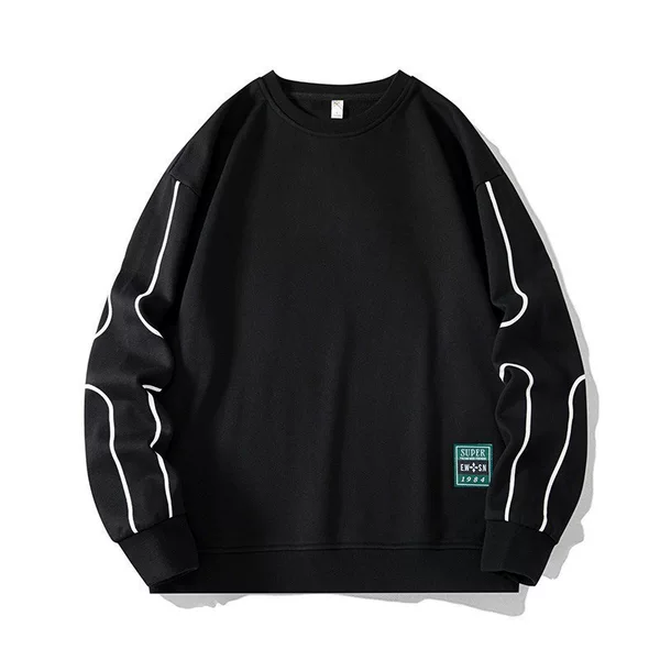 Plus Size Autumn and Winter Cashmere Sweatshirt Long-Sleeved Printed Trendy Brand Pullover Shirt Round Neck Loose Plus Fat Base Layer