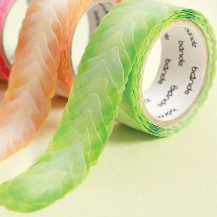 日本进口bande胶带手帐手撕异型贴纸散落彩色花瓣花朵手账装饰