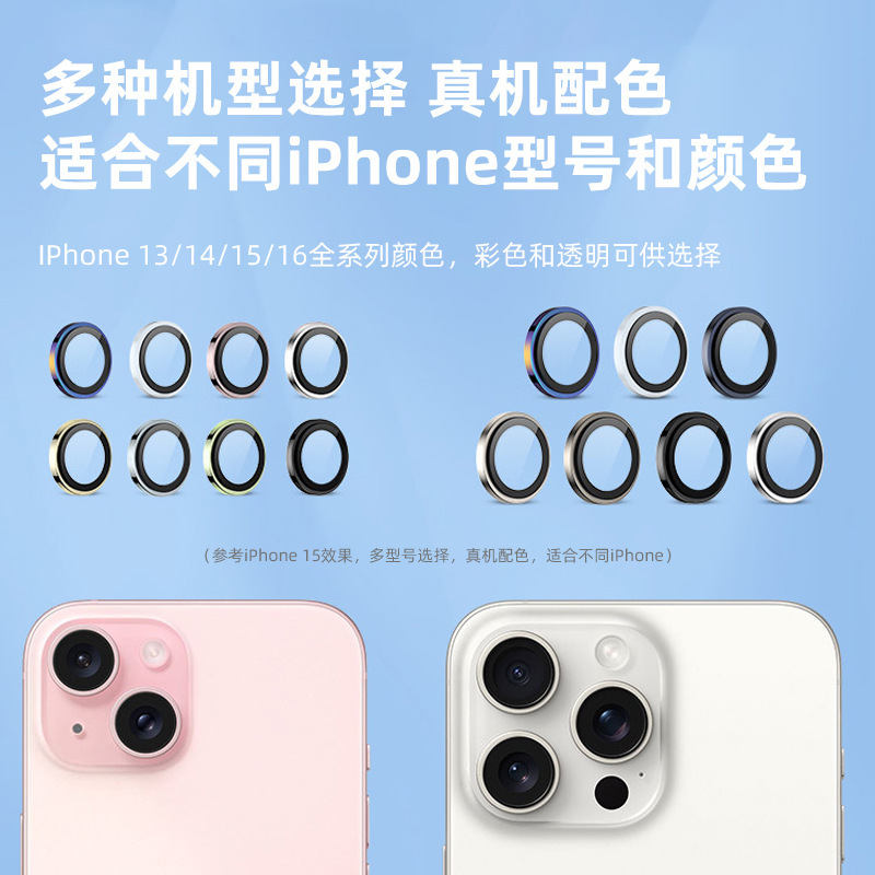 Apple 17 レンズフィルム、オリジナルのイーグルアイメタル風 IP17ProMax レンズ保護フィルム、工場卸売|undefined