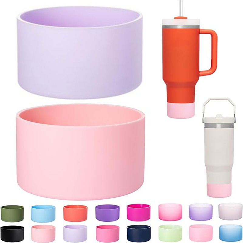 Silicone insulation cup cover anti-slip heat-resistant sleeve glass cup protective cover 7.5cm 9cm heat insulation scald prevention