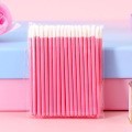 まつげ洗浄綿棒50本入り、柔らかいミニ携帯用リップブラシ、中空小型リップブラシ、つけまつげ用|undefined