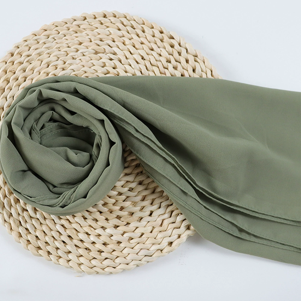 Шифоновый шарф (JJ SCARF) женский 70×180 см, 75D легкий длинный шарф с жемчужной фактурой
