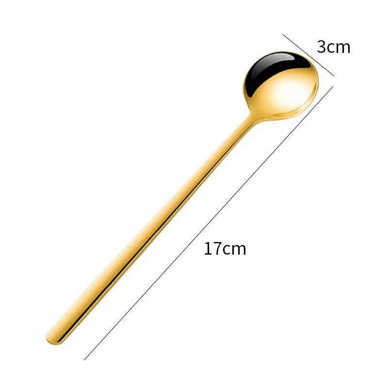 17cm 작은 원형 스푼 [골드]