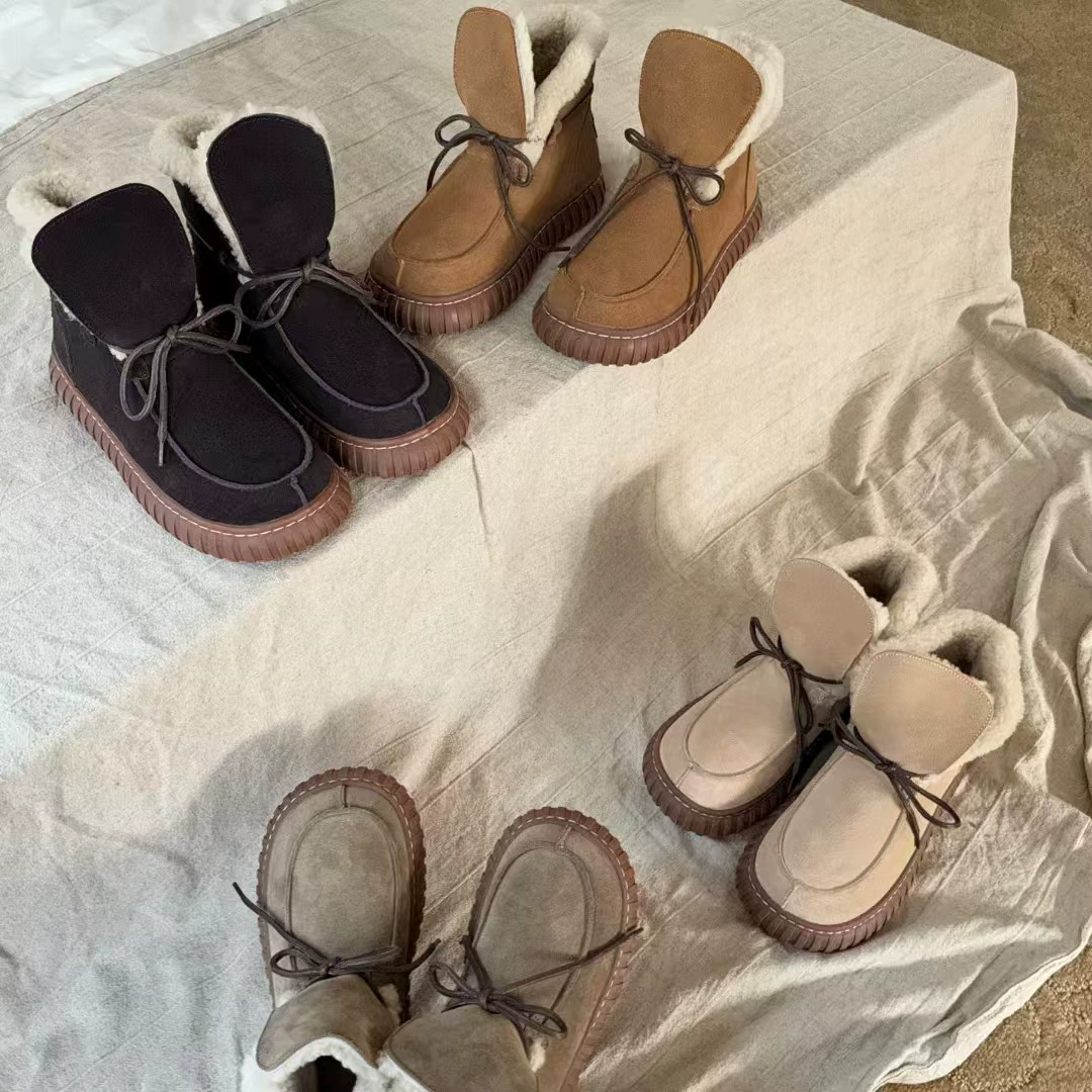 Осень и зима 2024 новые снежные сапоги женские туфли