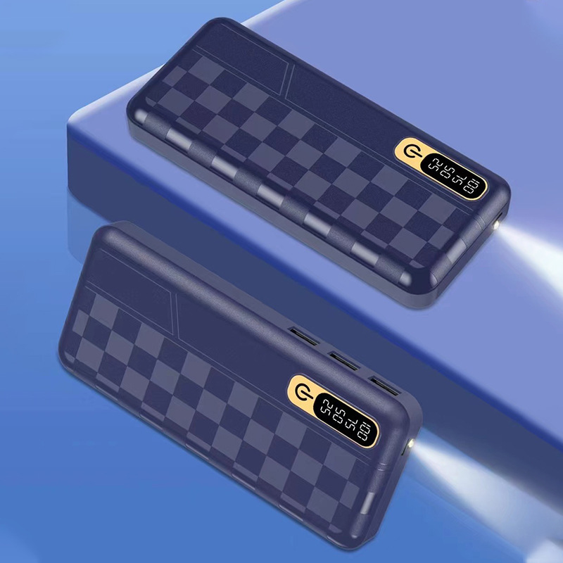 20000 mAh gran capacidad al aire libre portátil tesoro de carga fuente de alimentación móvil de tres entradas pantalla digital LED fabricantes en stock