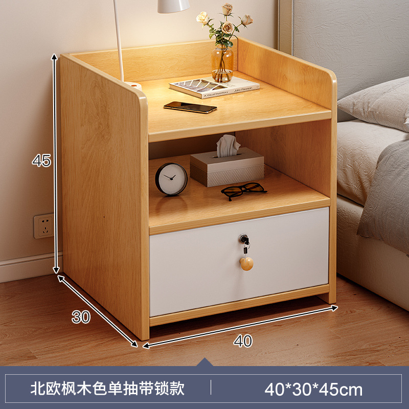 Mini meseta de cabezal de cama dormitorio doméstico 2025 estante de almacenamiento de alquiler pequeño gabinete de cabezal de cama simple