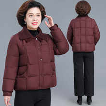 中老年女装短款羽绒棉服2025冬季新款小个子轻薄时尚棉衣棉袄外套