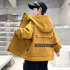 男の子春秋ジャケット 2025 新作春中大型子供クールでファッショナブルな男の子春服トレンド