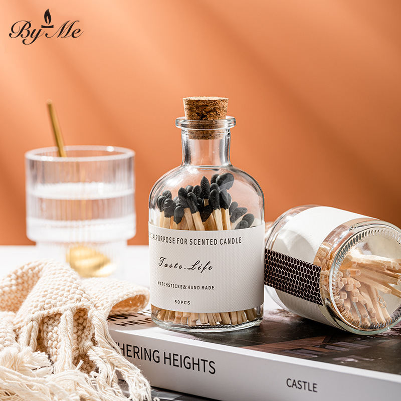 Byme Scented Candle Special Bottle Matches, 50 Pieces, Gift with Windproof Feature
