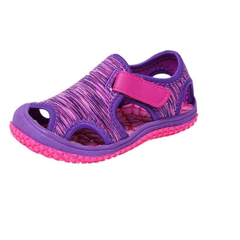 Sandalias de las muchachas nuevos zapatos para niños verano cerrado dedo del pie deportes Sandalias Zapatos de playa niños Velcro niños comercio exterior