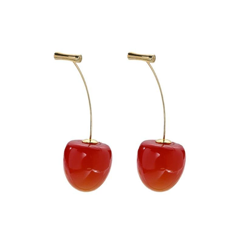 Creative cute three dimensional long white earrings
