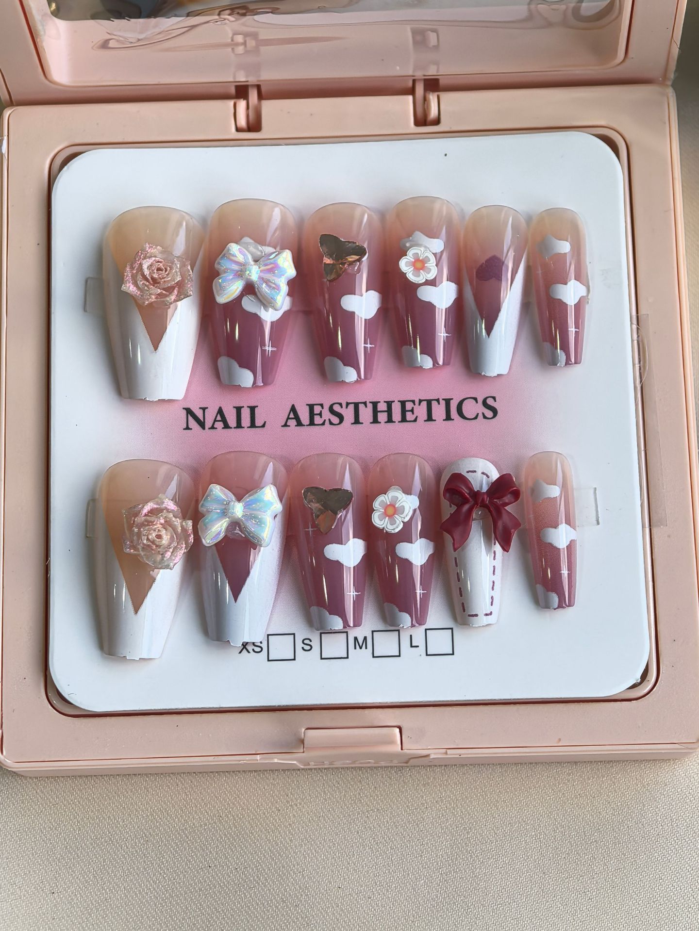 Caja de exhibición marco de fotos más taladro manicure suministro fuente de uñas DIY francés color delgado manicure falso salón al por mayor