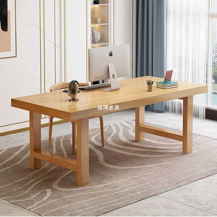 Escritorio moderno simple escritorio de computadora de madera maciza super gruesa sala de estar escritorio de estudio de escritorio de esquina larga